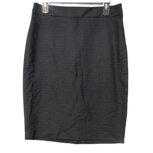 LOFT Navy Micro Polka Dot Skirt Size 6 NWT A-Line Knee Length Classic Work Skirt